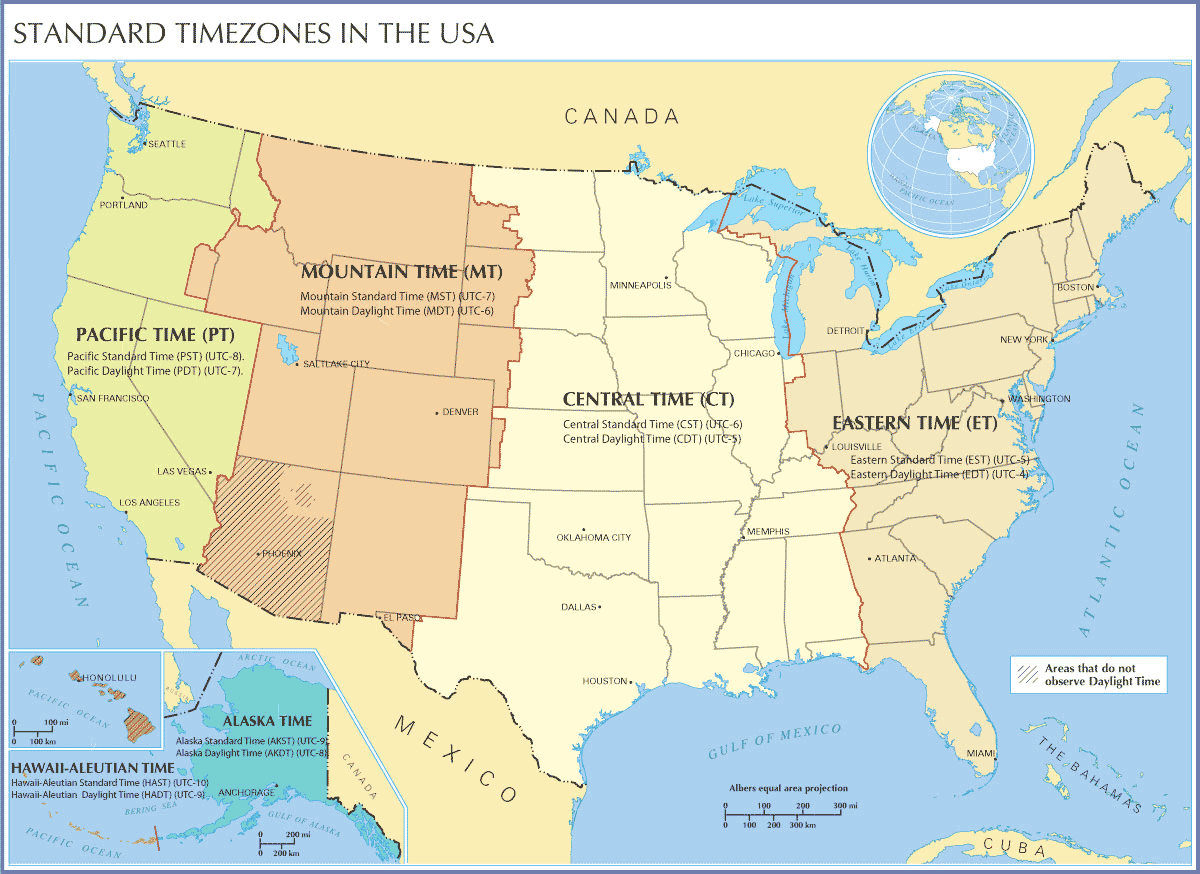 Political Map Of Usa Time Zones Map Images