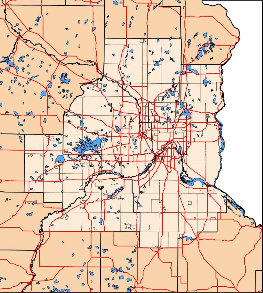 Map of the State of Minnesota, USA Nations Online Project