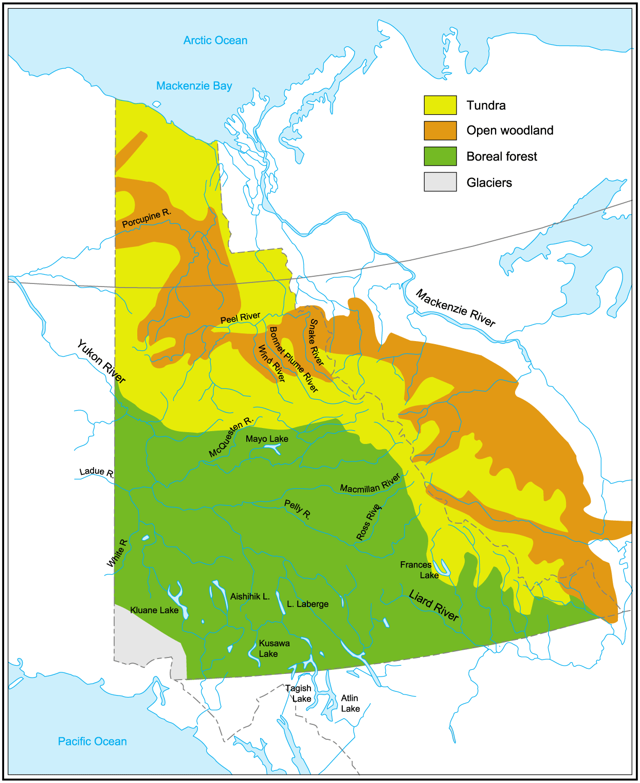 Vegetation Map of Yukon •