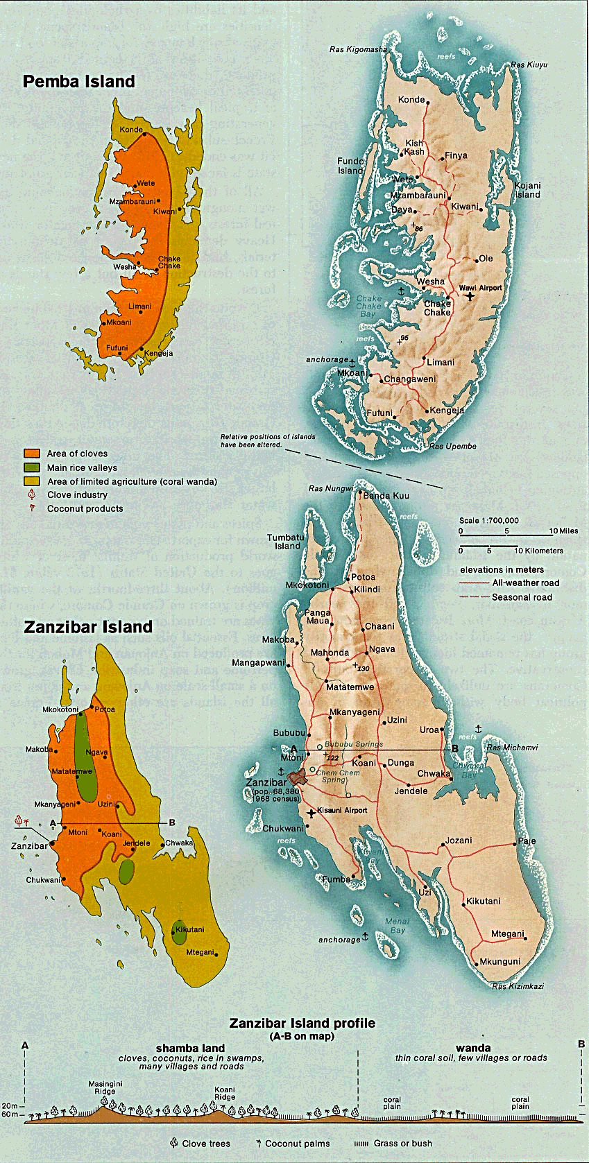 Zanzibar Island Map