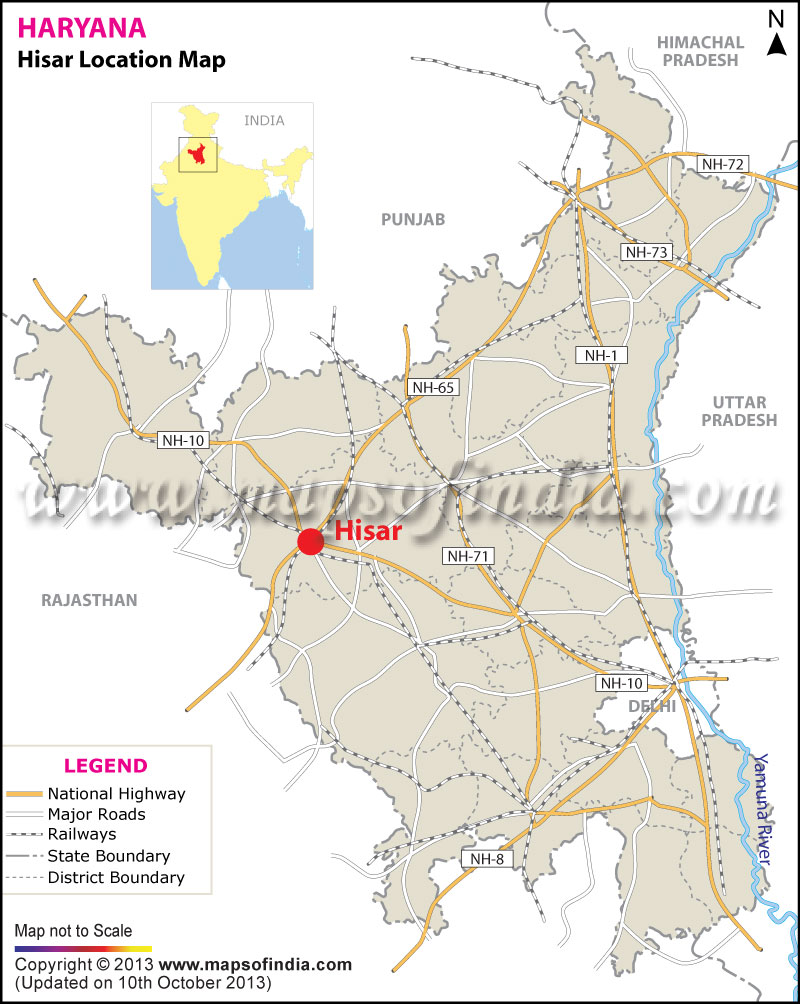 Hisar Location Map, Where is Hisar
