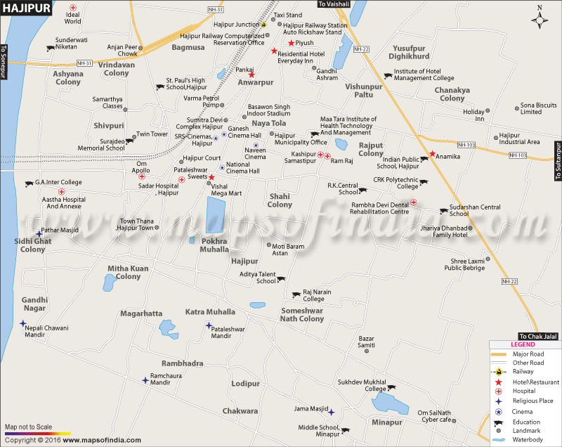 Hajipur City Map