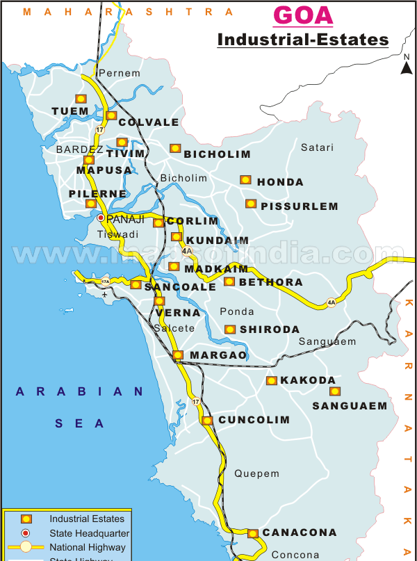 Industries in Goa, Goa Industrial Estates