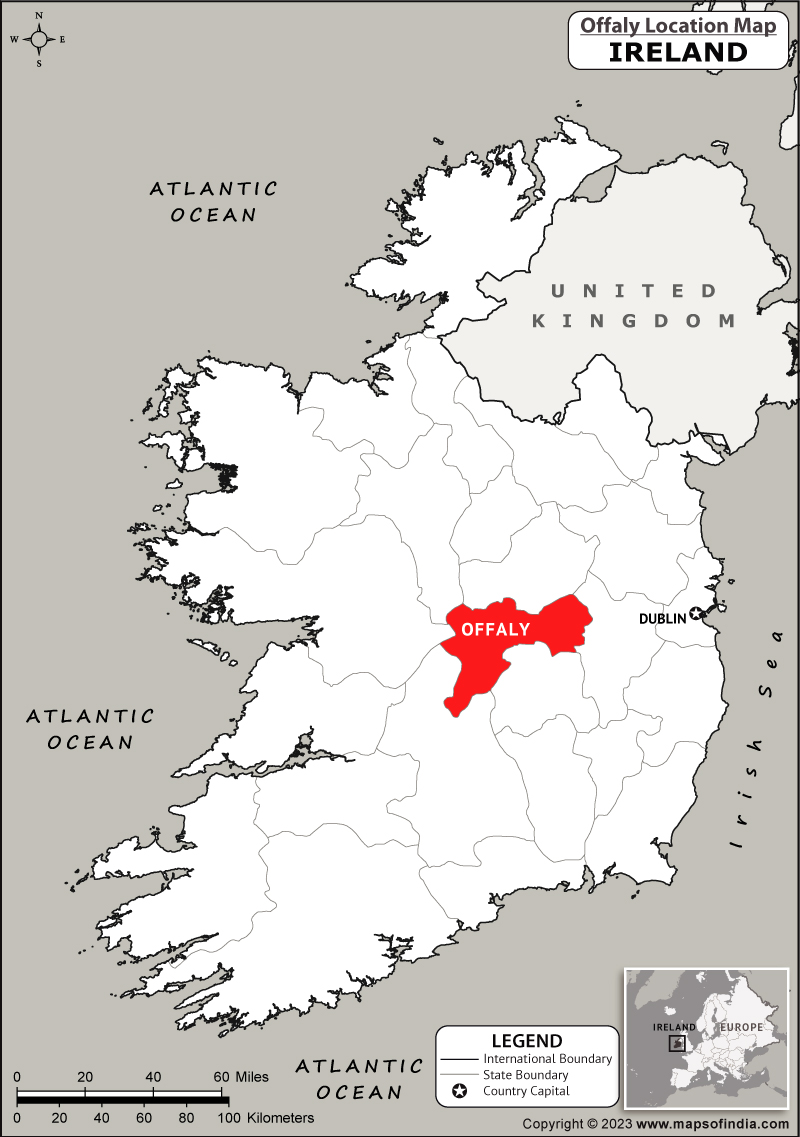Where is Offaly Located in Ireland? Offaly Location Map in the Ireland