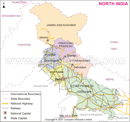 North India States: Check here Which is the Northern Most State.