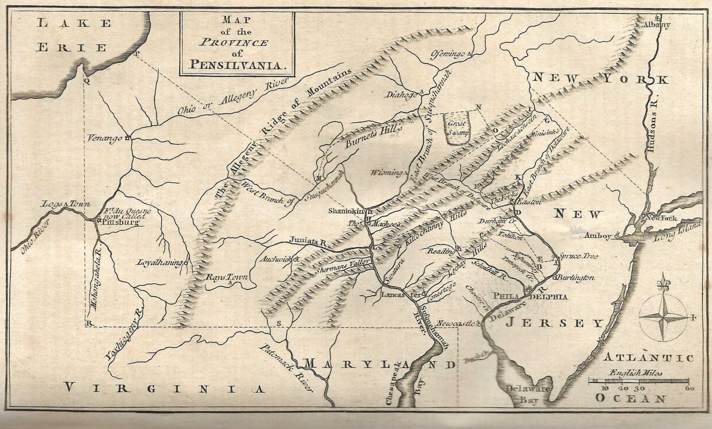 1755 to 1759 Pennsylvania Maps