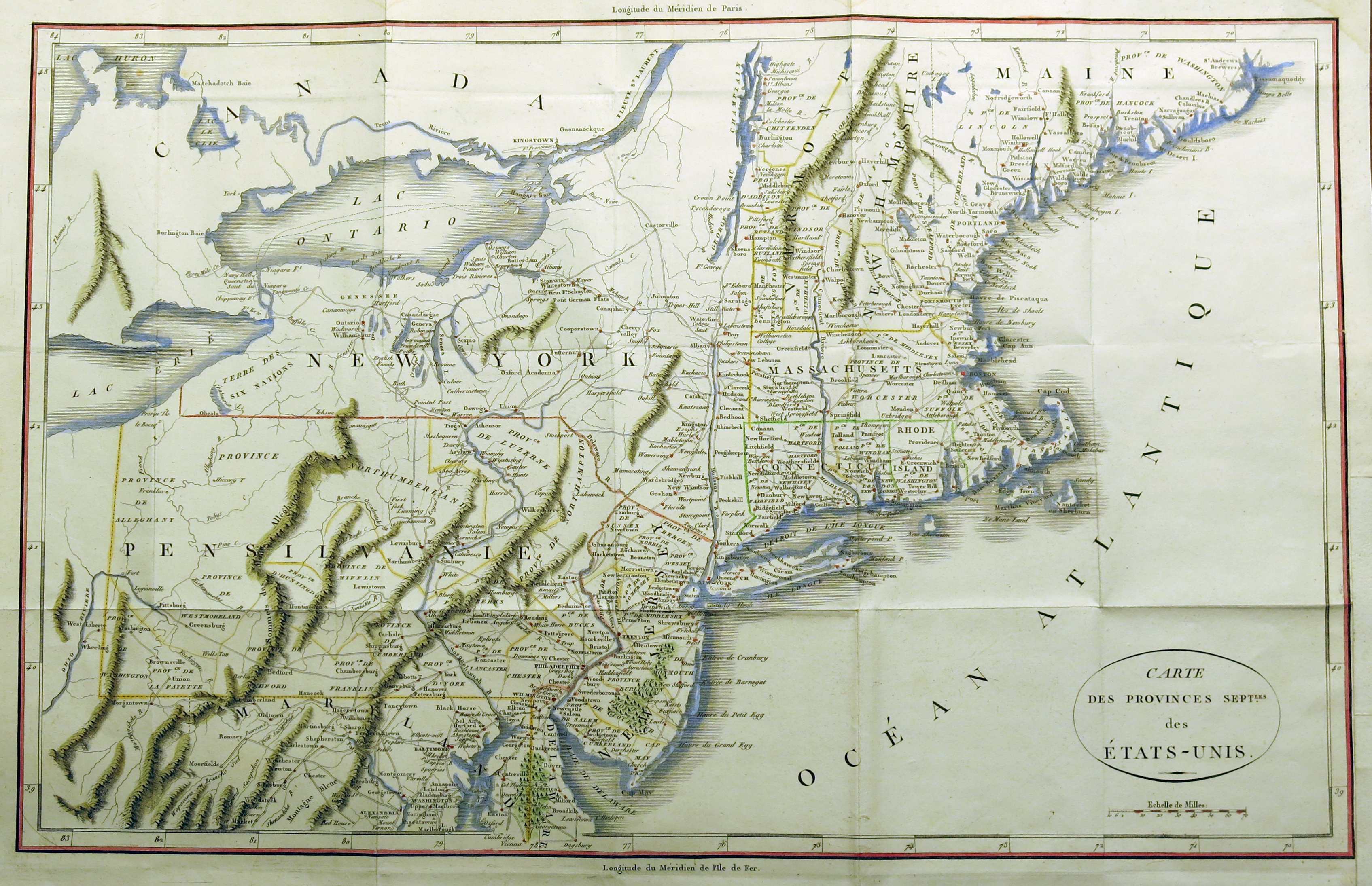 Antiques HUGE 1770 PA MAP Mifflinburg Curwensville Blairsville