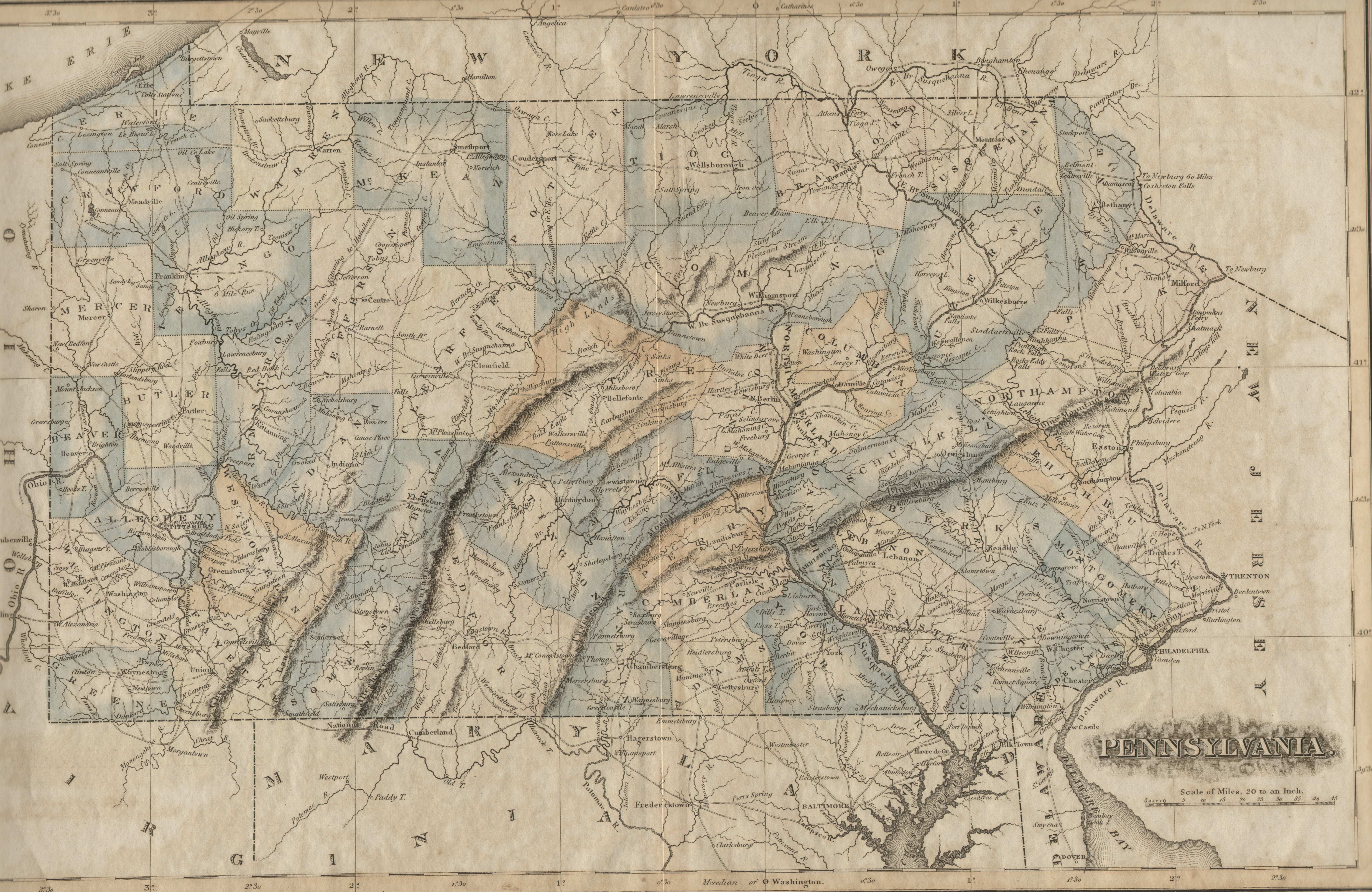 1820's Pennsylvania Maps