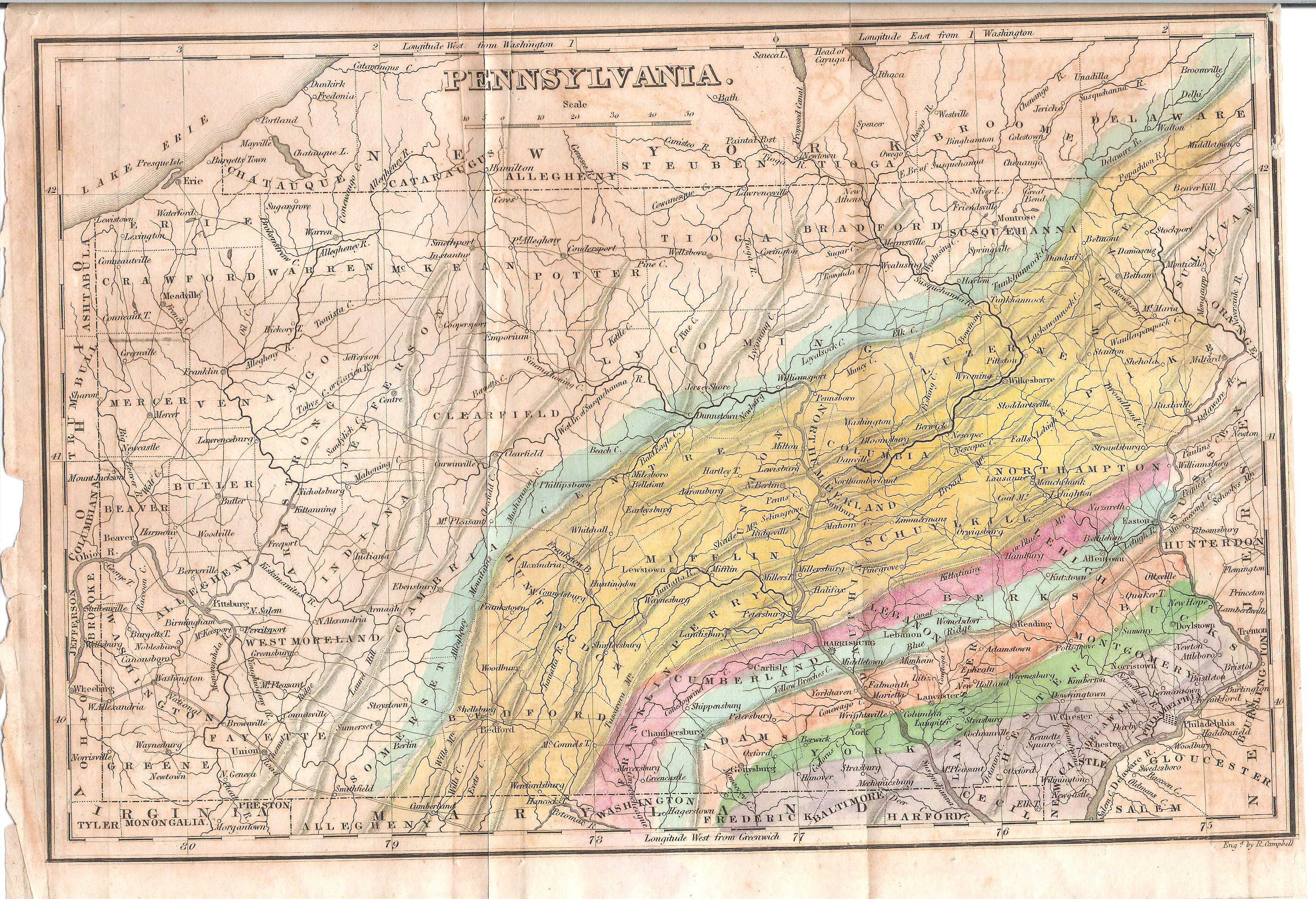 1820's Pennsylvania Maps