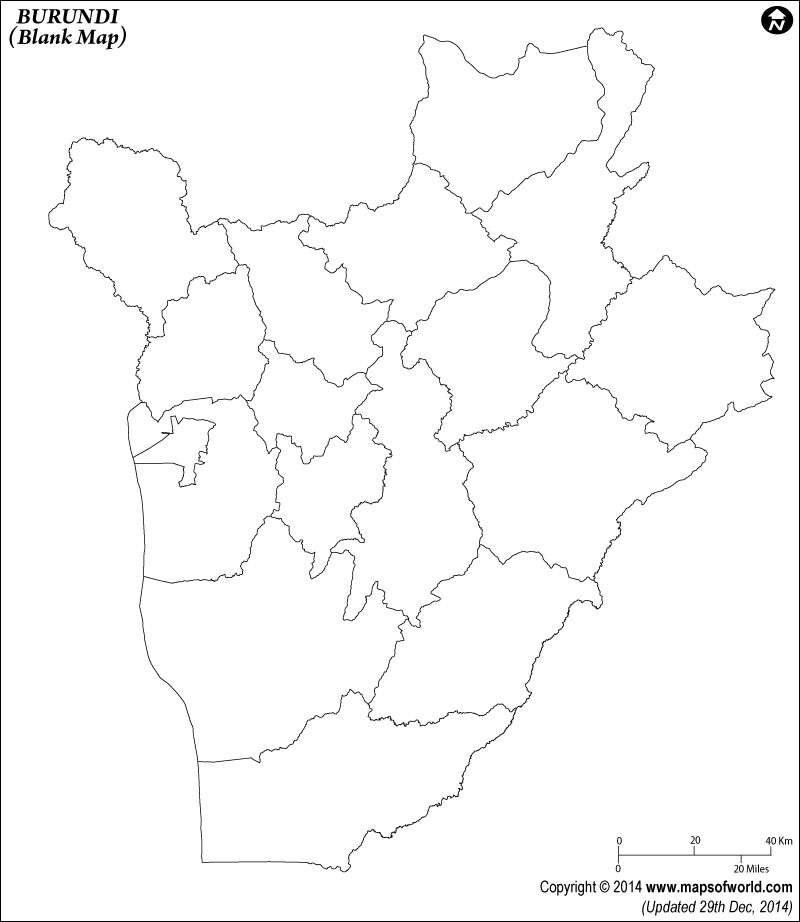 Blank Map of Burundi Burundi Outline Map
