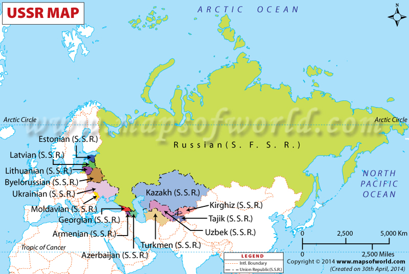 USSR Map, Soviet Union Map
