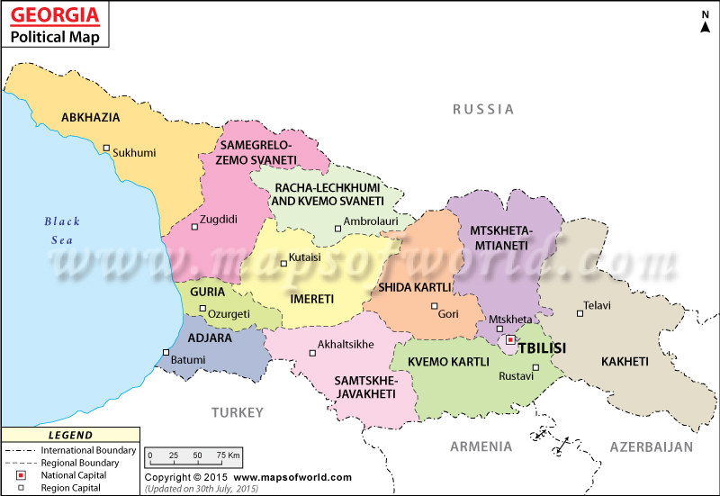Political Map Of Georgia Usa Pictures, Images and Stock Photos