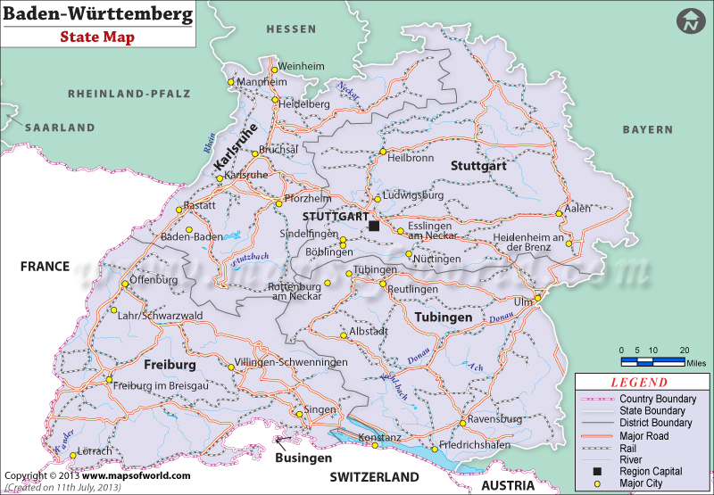 BadenWurttemberg Map