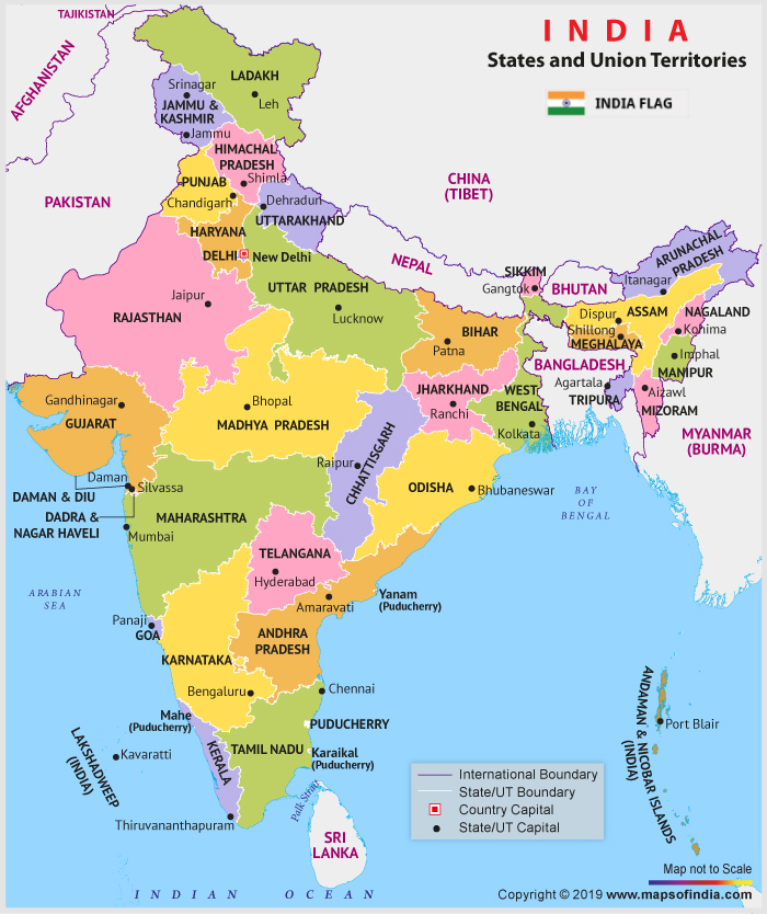 28 states, 9 Union Territories: Here is the new map of India