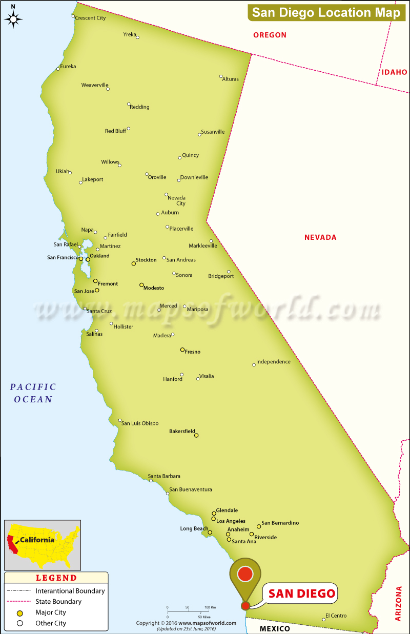 Where is San Diego Located in California, USA