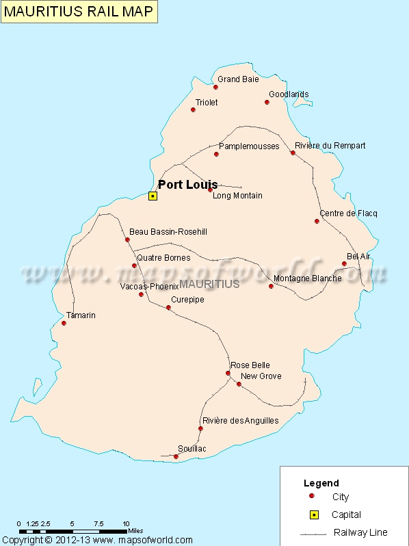 Mauritius Rail Map