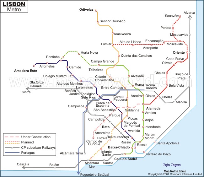 Lisbon Metro Map