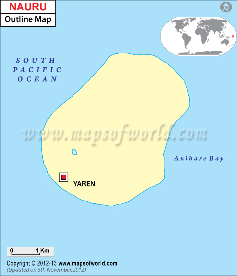 Nauru Time Zone Map, Current Local Time in Nauru