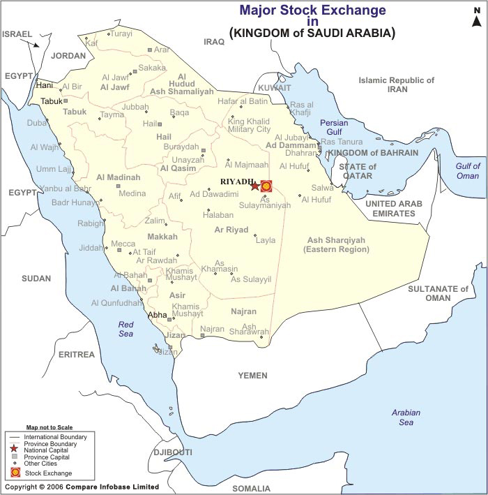 Saudi Arabia Stock Exchange Map