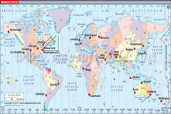 World Time Zone Map | List of Time Zones of All Countries