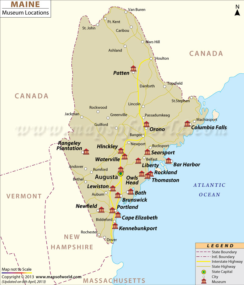 List of Museums in Maine Maine Museum Map