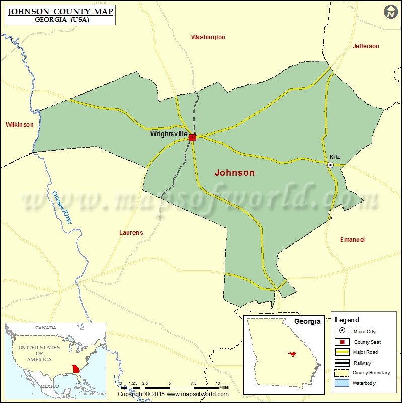 Johnson County Map, Map of Johnson County
