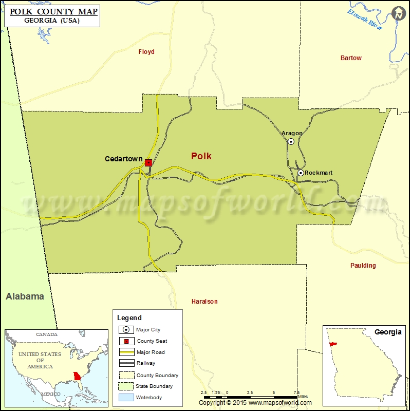 Polk County Map, Map of Polk County