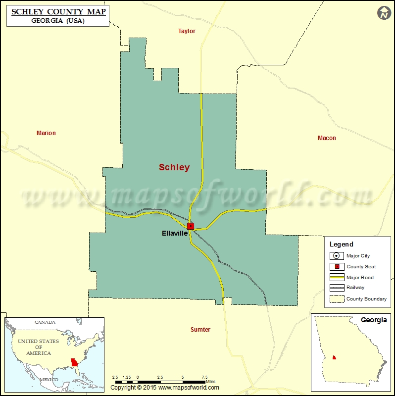 Schley County Map, Map of Schley County