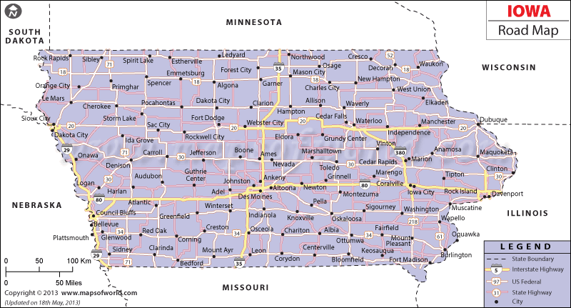 Iowa Road Map