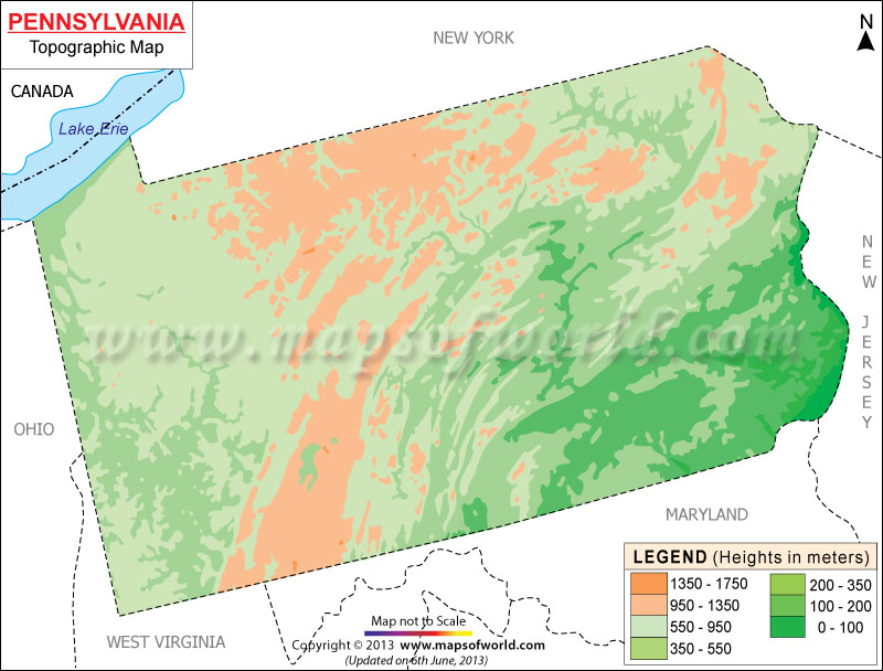 Topo Map Of Pa Pennsylvania Topographic Map
