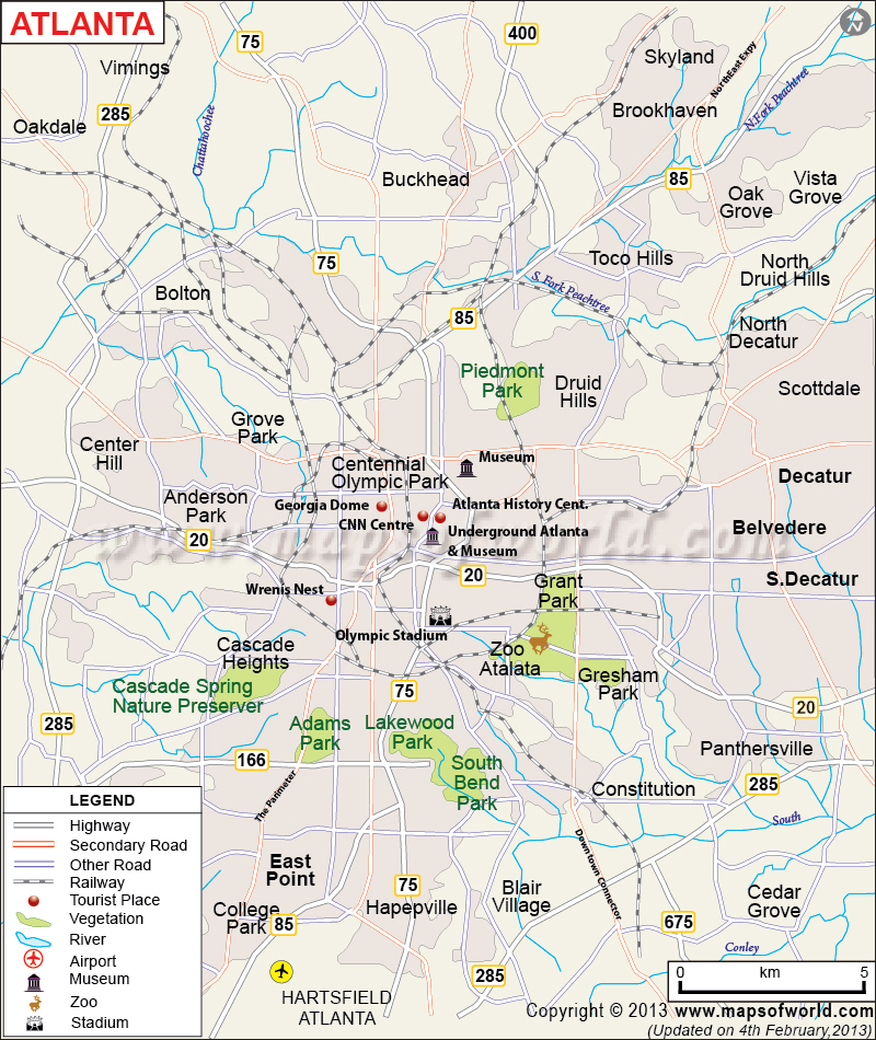 Atlanta Map, The Capital of Atlanta Map