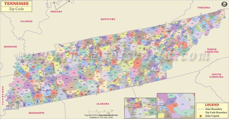 Tennessee Area Code Map Tennessee Zip Code Map, Tennessee Zip Code