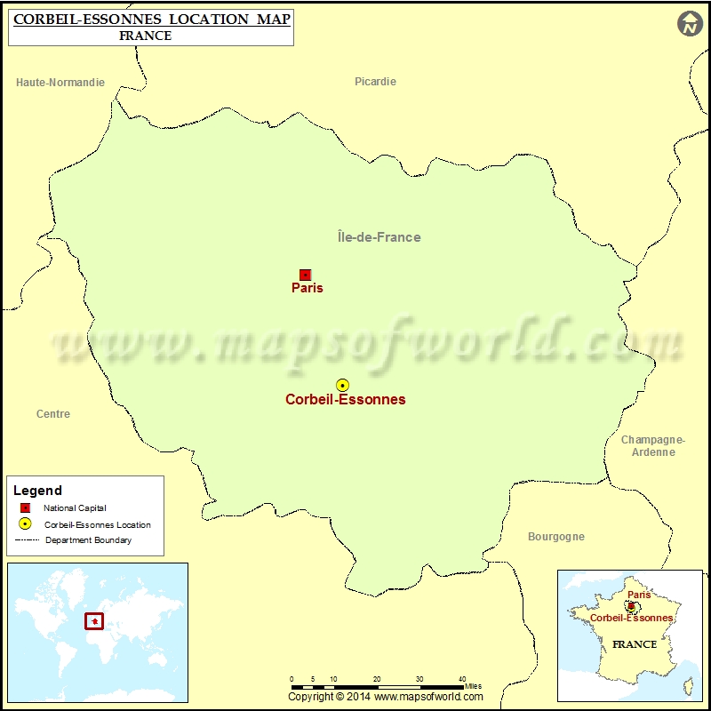 Where is CorbeilEssonnes Located in France