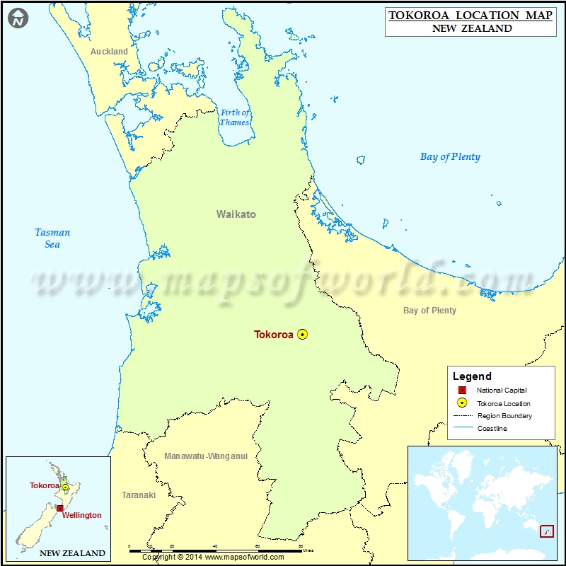 Where is Tokoroa Location of Tokoroa in New Zealand Map