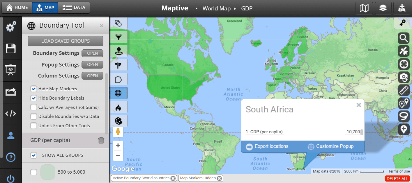 Creating a world map in PowerPoint empower® suite