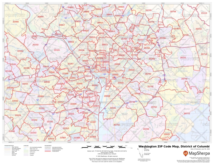 Dc Zip Code Map By Neighborhood Map
