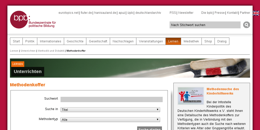 Linktipp Methodenkoffer der bpb