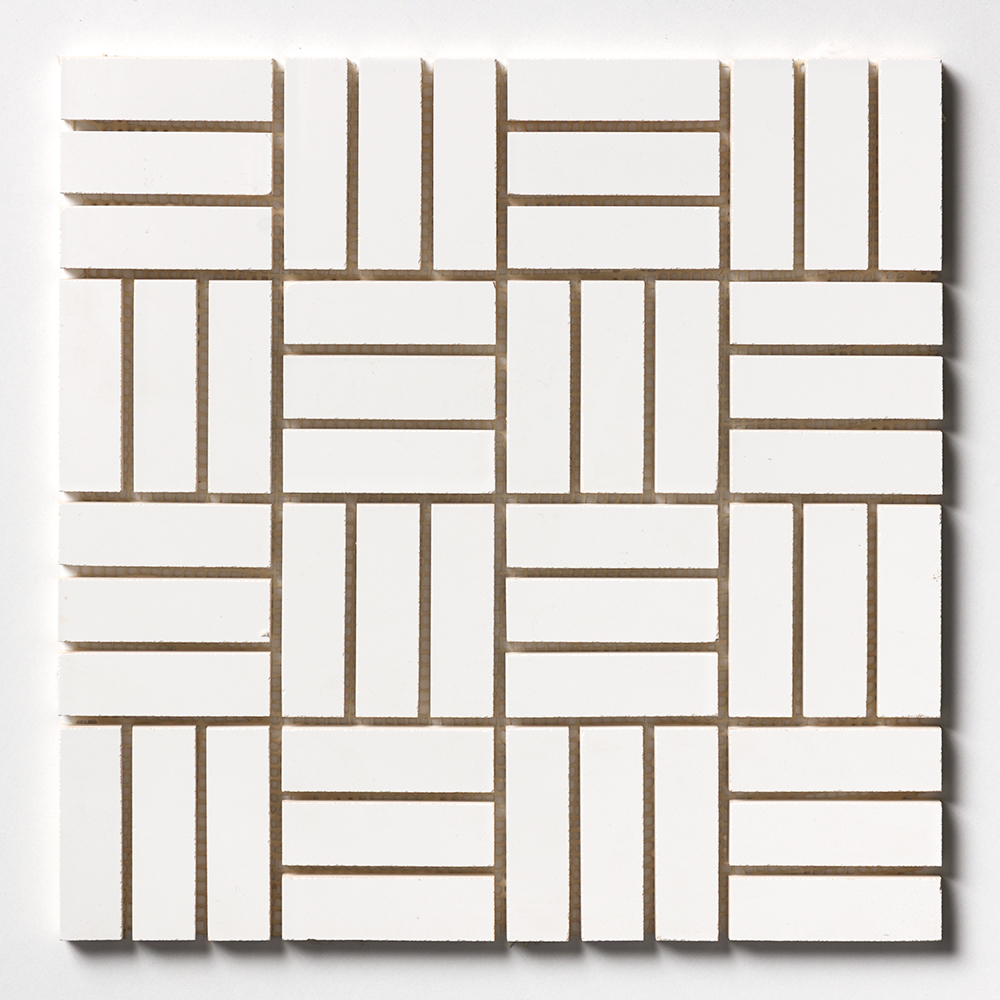 Royal White Glossy Meshed Ceramic Mosaic 12×12 Marble Systems, Marble