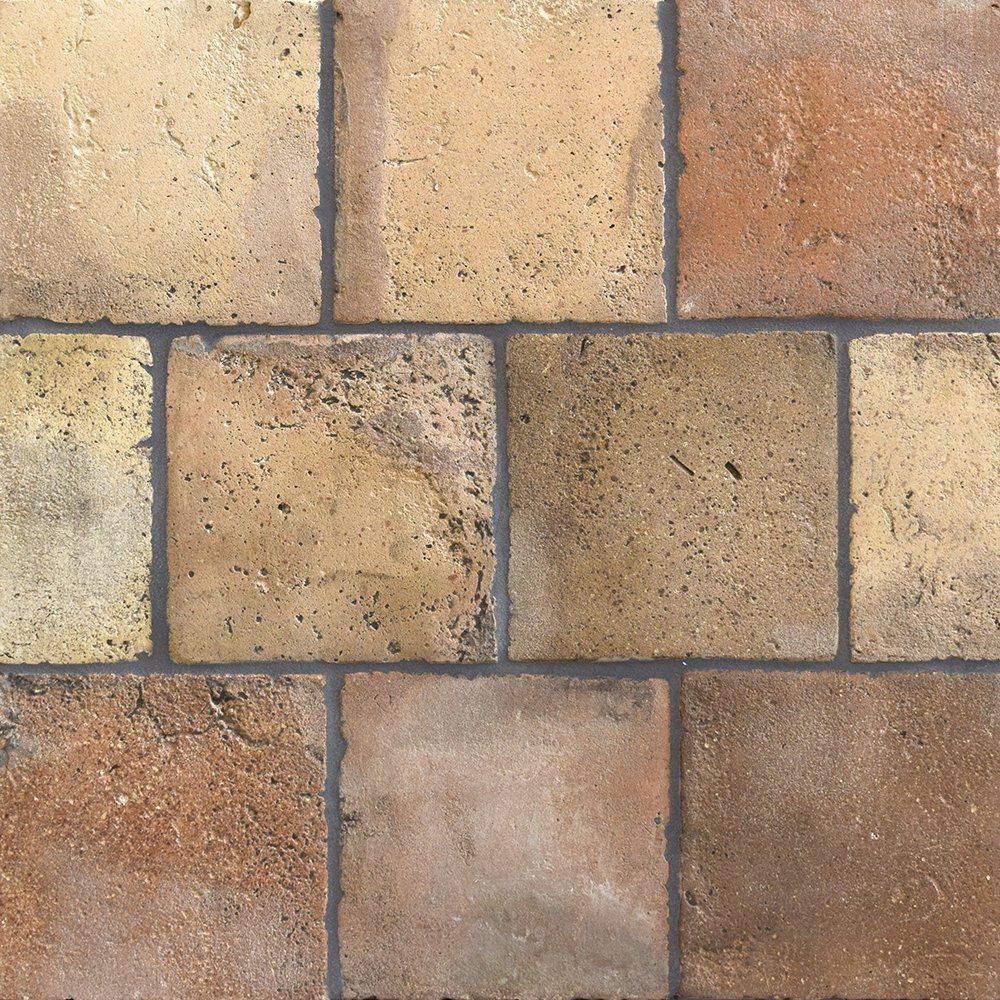 Reclaimed Natural Square Terracotta Tile 6x6x3/4 Terracotta