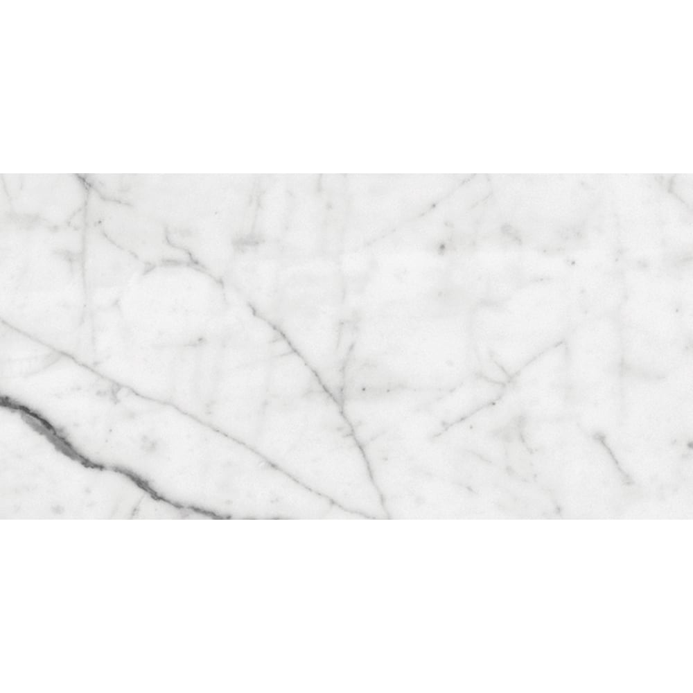 White Carrara Honed Marble Tile 6x12 x Flooring
