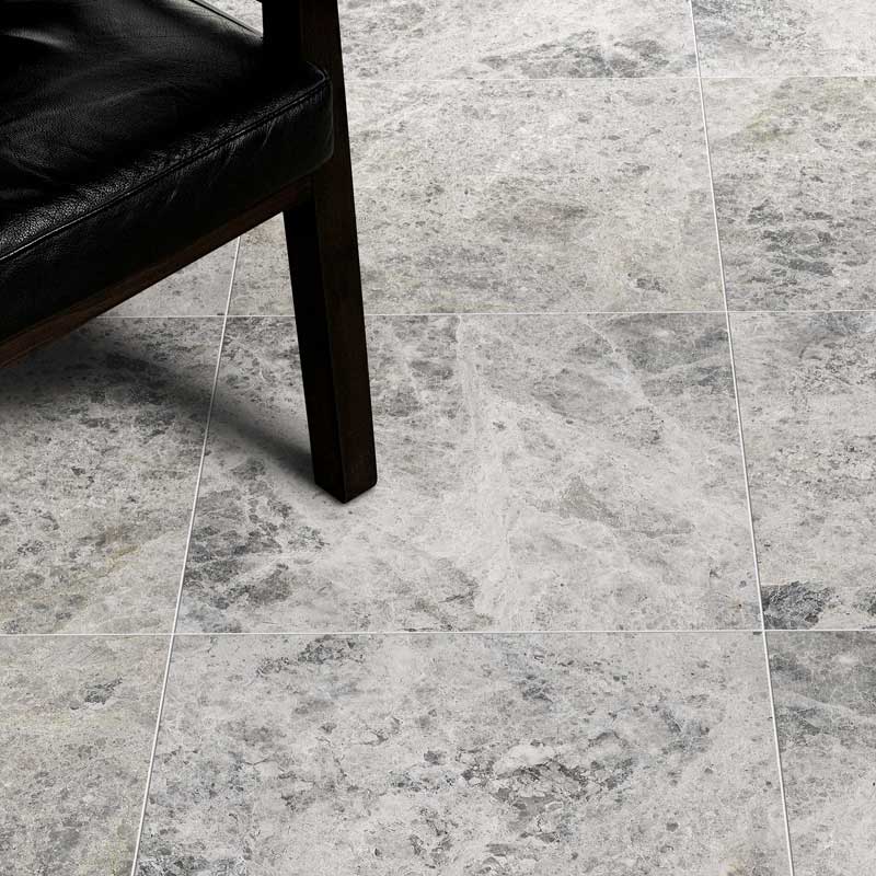 Silver Shadow Honed Marble Tiles 12x12 Marble System Inc.
