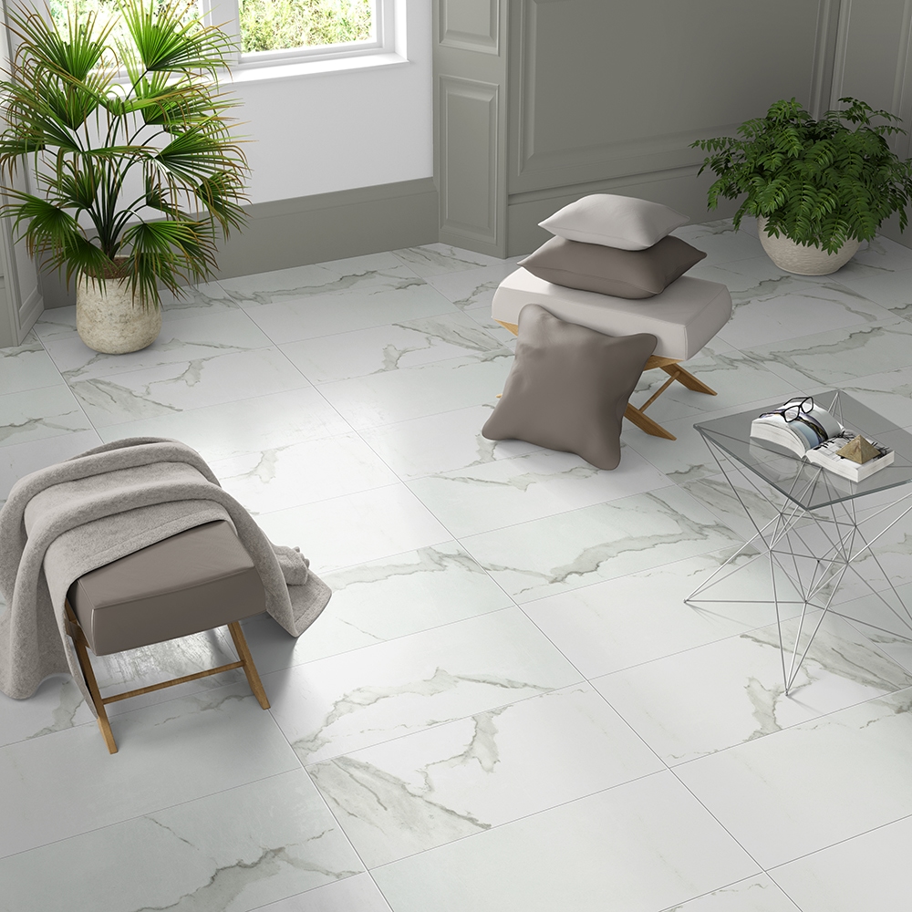 Albatros Polished Porcelain Tile 12x24x3/8 Porcelain Flooring