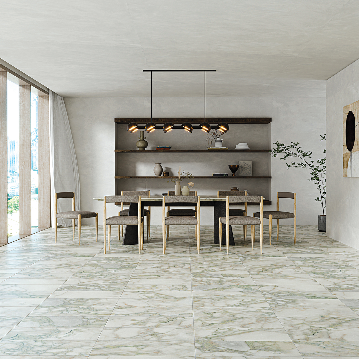 Calacatta Green Honed Marble Tile 12x24x3/8 Marble Flooring White