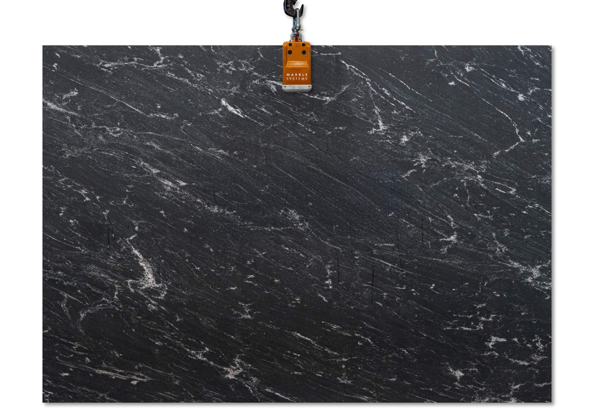 Black Ocean Honed Granite Slab Random Marble Systems, Marble Supplier
