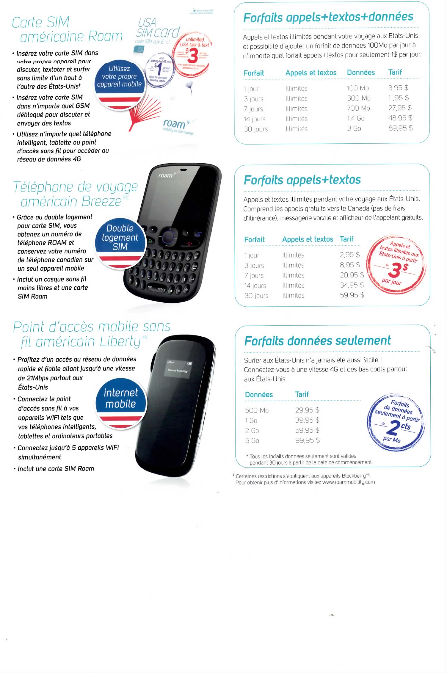 Roaming Mobility, pour un téléphone intelligent à petit