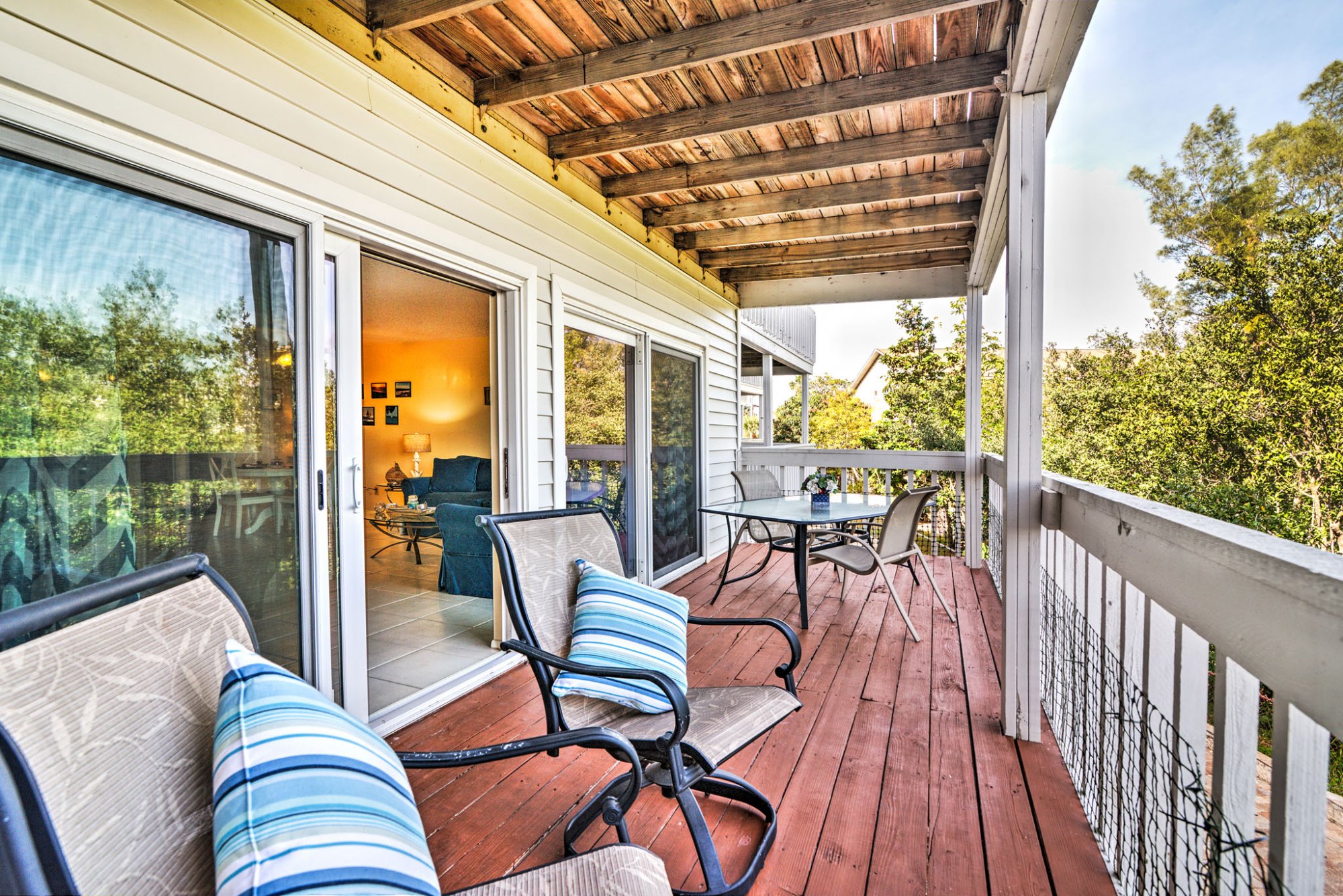 the balcony of an InterCoastal Beach Suite from Carter Vacation Rentals