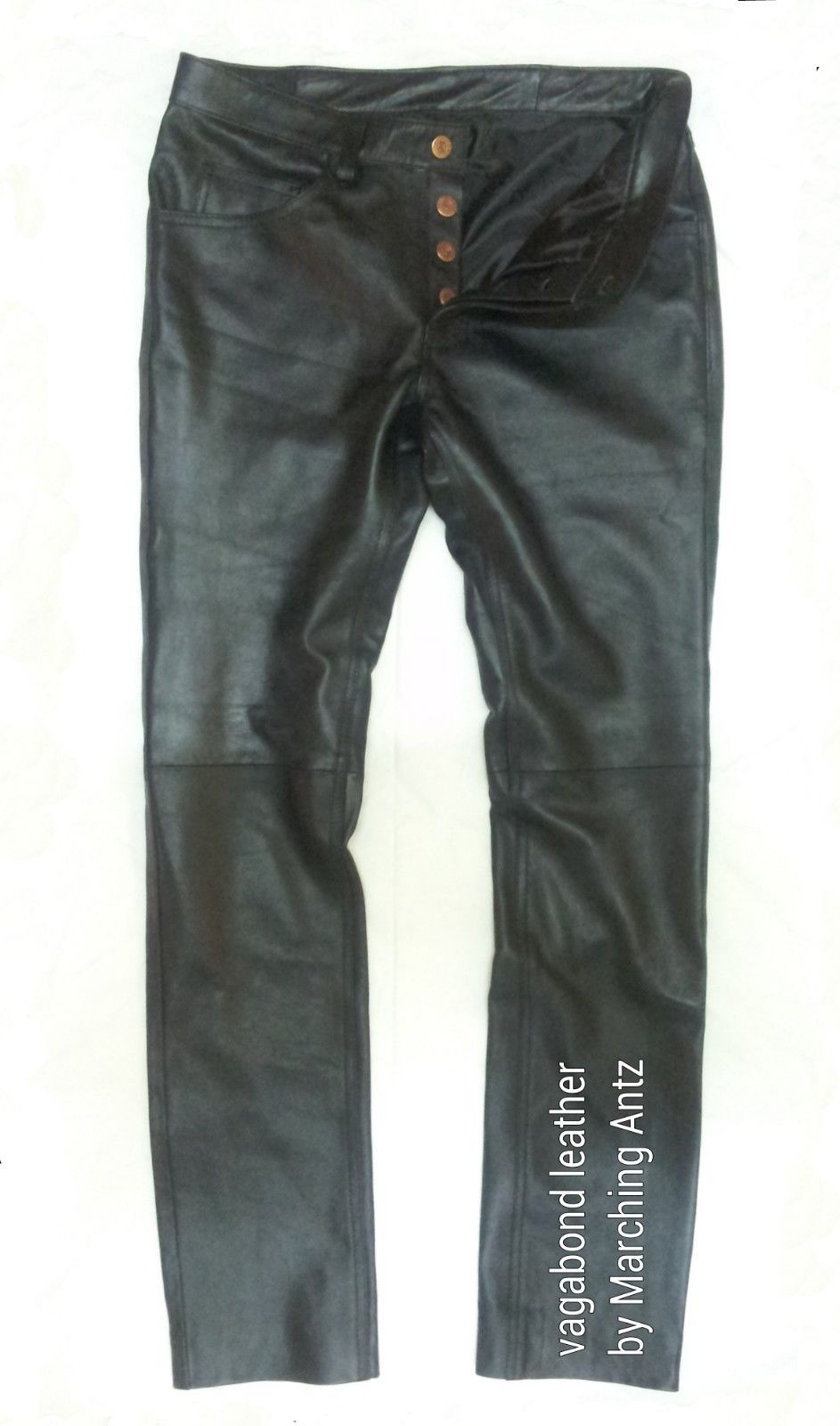 Leather Jeans Button Fly MarchingAntz