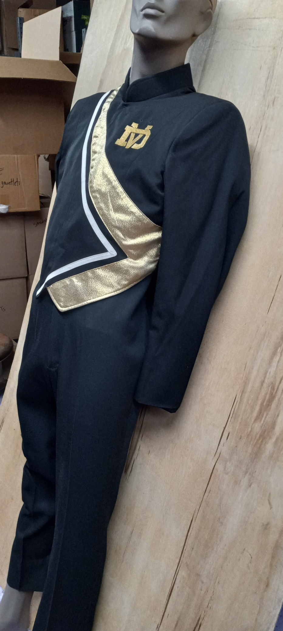 Navy, Gold and White Used Marching Band Uniforms