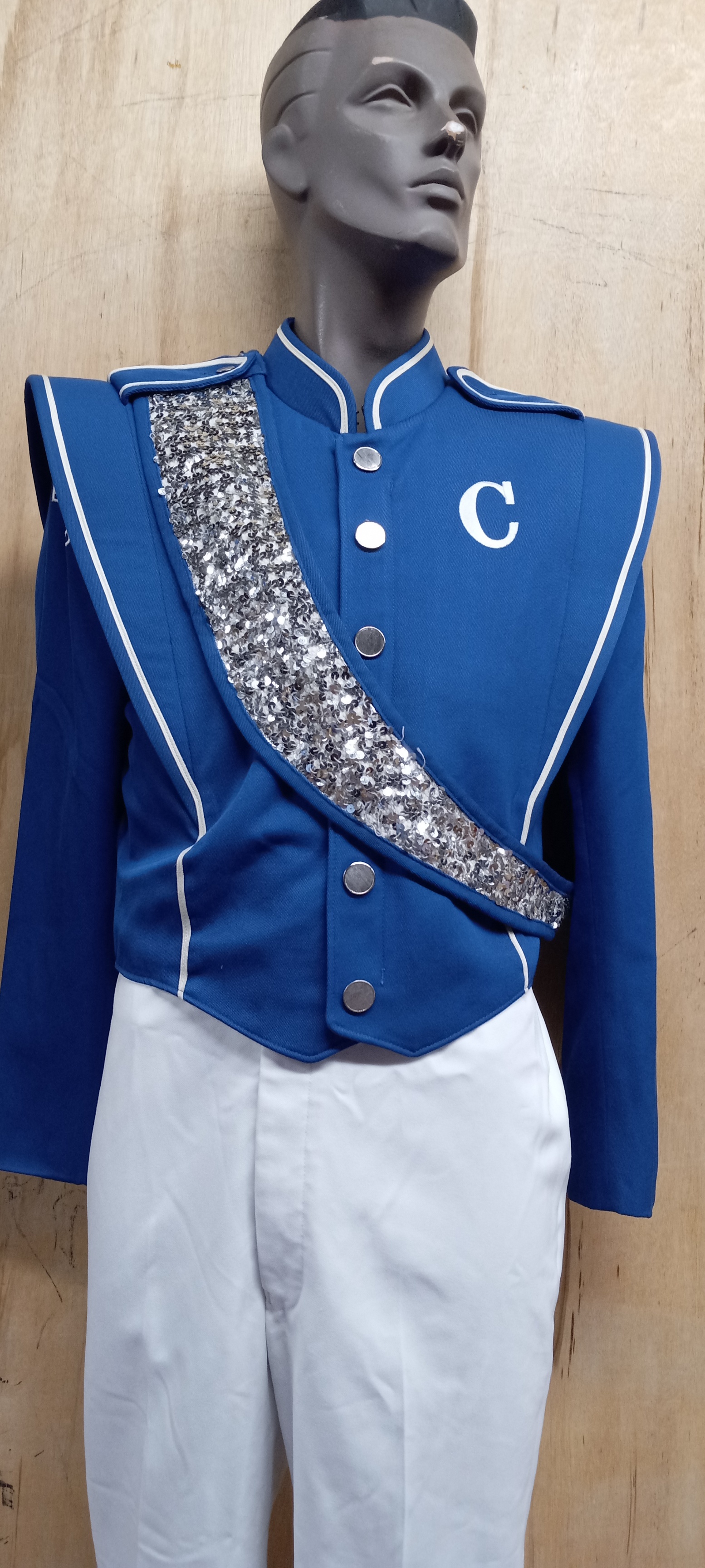 Royal Blue & White Used Marching Band Uniforms