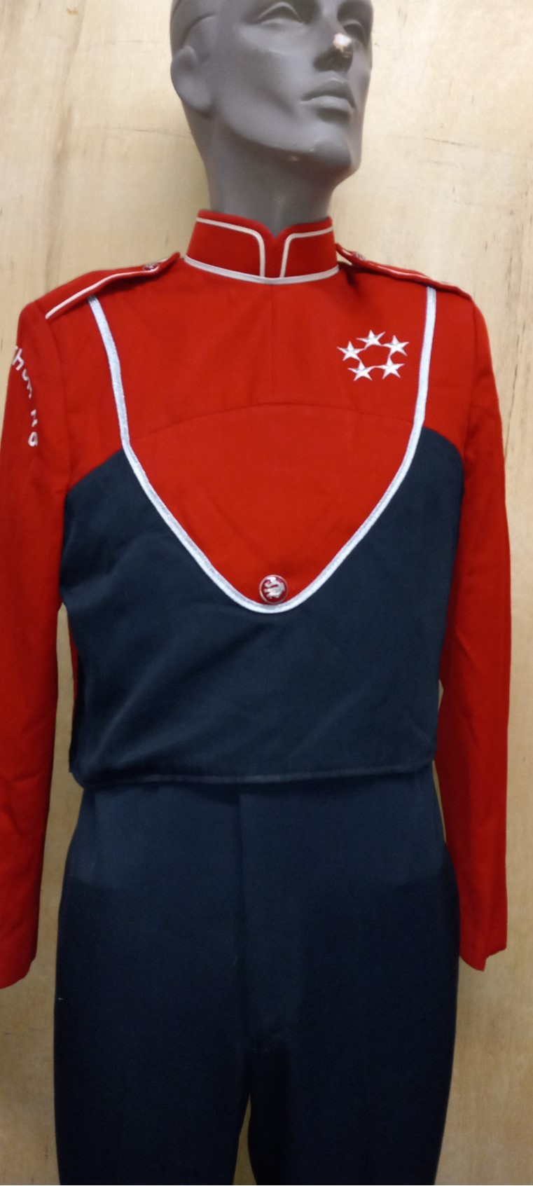 Red, Black and White Used Marching Band Uniforms